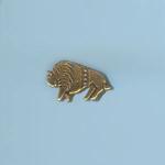 Pewter Beads: Southwestern Style Buffalo Antiqued Brass (AB), 20 beads
