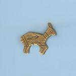 Pewter Beads: Southwestern Style Burro Antiqued Brass (AB), 20 beads