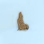 Pewter Beads: Southwestern Style Coyote Antiqued Brass (AB), 20 beads