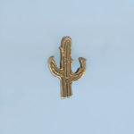Pewter Beads: Southwestern Style Cactus Antiqued Brass (AB), 20 beads