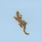 Pewter Beads: Southwestern Style Lizard Antiqued Brass (AB), 10 beads