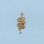Pewter Beads: Southwestern Style Snake Antiqued Brass (AB), 20 beads