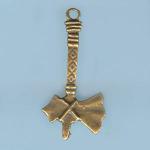 Pewter Charms: Tomahawk (AB), 10 pieces