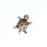 Pewter Beads: Turtle Bead Antiqued Brass (AB), 10 beads