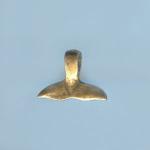 Pewter Charms: Whale Tail Antiqued Brass, 10 pieces