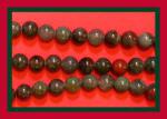 Rounds: African Bloodstone 10mm Strands 15 - 16 inches