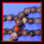 Rounds: African Bloodstone  8mm Strands 15 - 16 inches