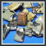 Wedges: Artistic Jasper Wedge 16 x 20 x 30mm Strands