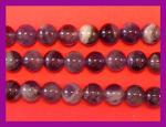 Rounds: Amethyst Chevron 8mm 15 - 16 inches
