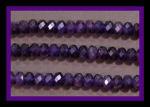 Rondelles: Amethyst Faceted 5 x 8mm 15 - 16 inches