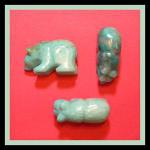 Stone Figurine Bear: Amazonite