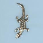 Pewter Charms: Lizard, 3 Moving Parts, 10 pieces