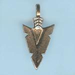 Pewter Charms: Arrowhead, 10 pieces