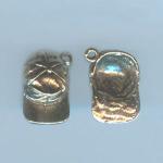 Pewter Charms: Baseball Cap, 10 pieces
