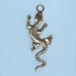 Pewter Charms: Lizard, Crinkly, 10 pieces