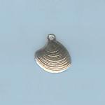 Pewter Charms: Clamshell Antiqued Pewter (AP), 10 pieces