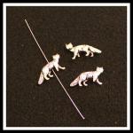Pewter Charms: Little Fox Beads, 10 pieces