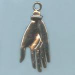 Pewter Charms: Hand, 20 pieces