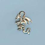Pewter Charms: Dragon: Little Dragon, 10 pieces