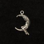 Pewter Charms: Moon Lounging Lady, 10 pieces