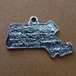 Pewter Charms: Massachusetts, 10 pieces