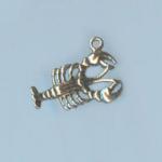 Pewter Charms: Lobster, 10 pieces