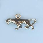 Pewter Charms: Cat: Tiger, 10 pieces