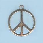 Pewter Charms: Peace Sign Not Very Shiny 23mm, 10 pieces
