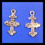 Small Cross Antiqued Pewter (AP), 10 pieces