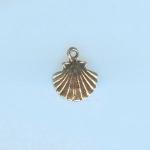 Pewter Charms: Scallop, 10 pieces