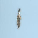 Pewter Charms: Bird: Feather (Small), 10 pieces