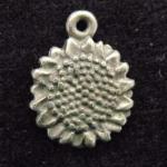 Pewter Charms: Sunflower, 10 pieces