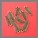 Pewter Charms: Vermont, 10 x 20mm, 10 pieces