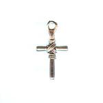 Wrapped Cross Antiqued Pewter (AP), 10 pieces