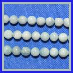Rounds: Aquamarine  8mm by the Strand 15 - 16 inches