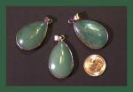Pendants: Aventurine with Silver Plated Finding, 5 for $5