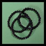 Bracelets: Stretchy Black Agate 6mm 3 for $9