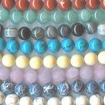 Rounds: 10mm Semi-Precious Mix, Our Basic Mix, 100 Strands, 15 - 16 inches mostly