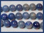Rounds: Aventurine (Blue)  8mm by the Strand 15 - 16 inches
