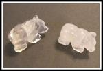 Stone Figurine Bear: Quartz Crystal