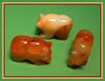 Stone Figurine Bear: Carnelian