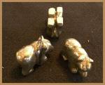 Stone Figurine Bear: Pyrite 3 for $27