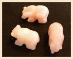 Stone Figurine Bear: Rosequartz