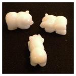 Stone Figurine Bear: White Quartz, Snowquartz
