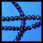 Rounds: Blue Goldstone (Glass)  4mm Strands 15 - 16 inch strands