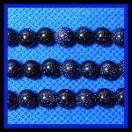 Rounds: Blue Goldstone (Glass)  6mm Strands 15 - 16 inches