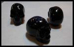 Stone Figurine Skulls: Blue Goldstone (Glass), 3 for $27