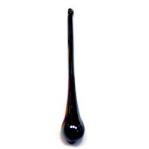 Raindrops: 4 3/4 Inch Glass Black, with a hole for hanging, 4 for 6