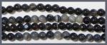 Rounds: Black Lace Agate  4mm Strands 15 - 16 inches