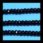 Rondelles: Black Onyx Faceted  4 x 6mm 15 - 16 inches